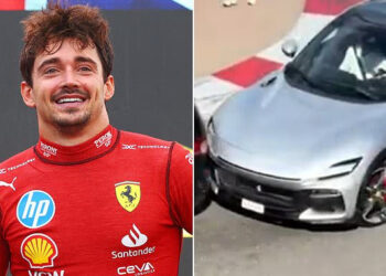 Charles Leclerc CRASHES his £314,000 Ferrari in Monaco as viral video shows F1 ace driving into another car while cruising around his home nation