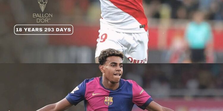 Lamine Yamal broke Kylian Mbappé’s record and became the youngest player to be nominated for the …