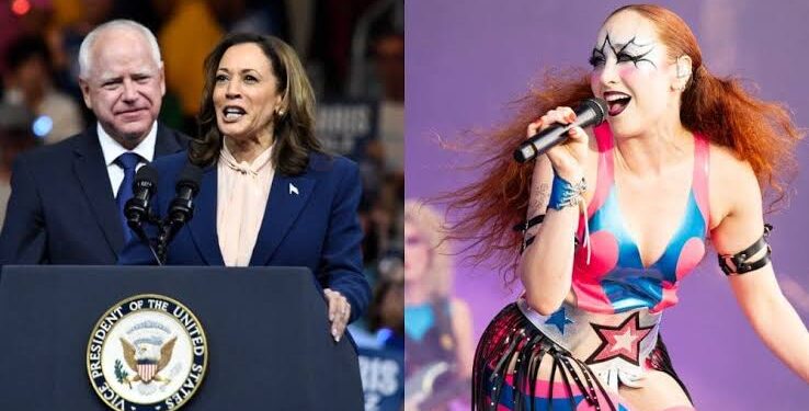 Chappell Roan responds to the Harris/Walz reportedly being inspired by him.