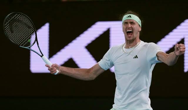 Carlos Alcaraz is stunned by Alexander Zverev at the Australian Open in 2024.