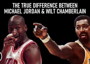 Michael Jordan, the basketball legend, claimed to be bigger than Chamberlain in a live interview.