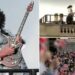 Brian May, a guitarist, performs the National Anthem from…