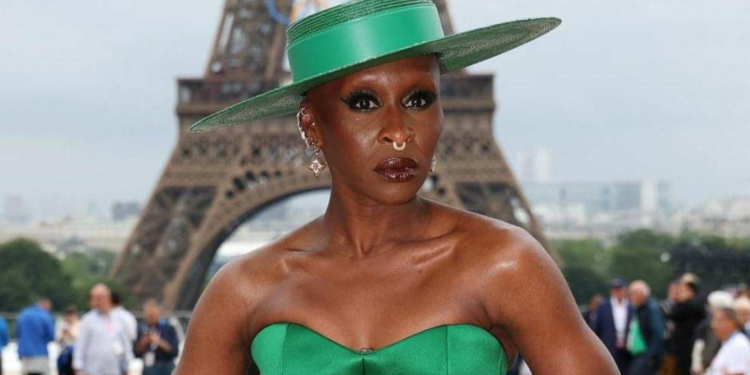 Cynthia Erivo is reacting to an edited version of the “Wicked” movie poster she calls the “wildest, most offensive…..