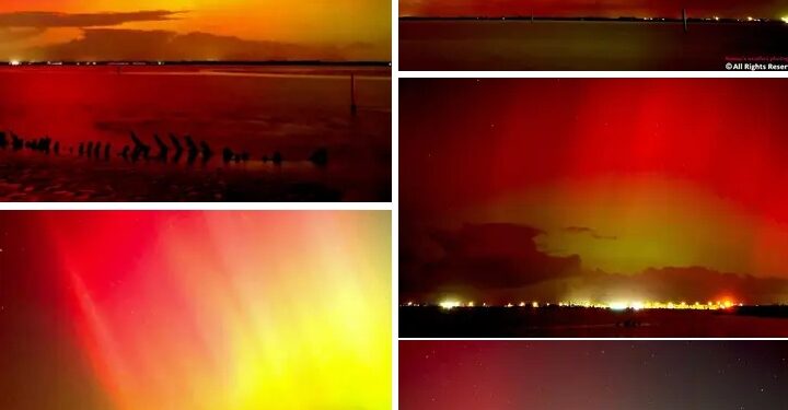SO SAD:atmosphere Aurora Display Captivates Breydon Water..