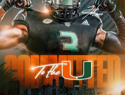 Breaking:Miami is knocking on the door of another Top 10 recruiting class after flipping 4-star WR Joshua….