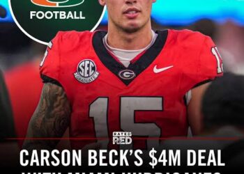 Breaking: After moving to Miami, Carson Beck is anticipated to receive a $4 million NIL package.