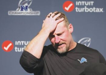 SAD NEWS: Following a scuffle between rookies during practice, Lions’ Dan Campbell became ‘heated up’.
