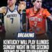 Kentucky will face off against the Illinois Fighting Illini on Sunday in the second round of the NCAA Tournament!