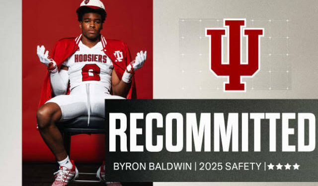 “Locked In:No. 1 American player, 2025 four-star DB Byron Baldwin Commits to Indiana Hoosier Over penn state, Alabama, Michigan….
