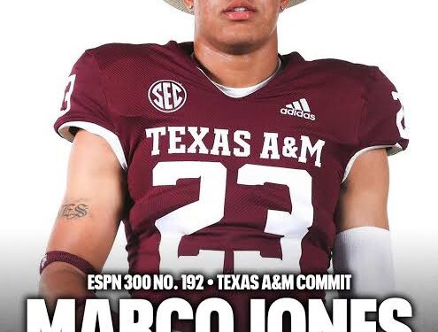 Locked In:”Texas A&M Snags 4-Star Cornerback Marco Jones, No. 1 Overall, Over top SEC big Offers.Tennessee, Michigan, Cleveland…..