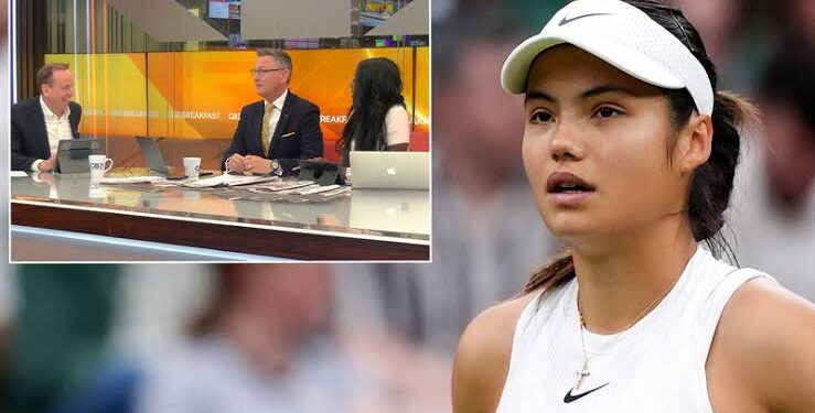 “During the match, Emma Raducanu makes a political statement that incites outrage.”