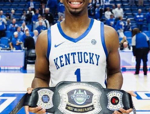 Breaking News:Kentucky basketball guard Lamont Butter has won the sporting news national player of the year….