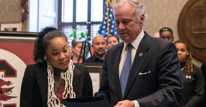 “Dawn Staley’s $30M Deal Sparks Outrage After Teaming Up with Henry McMaster to Push Political Agenda in Education!”