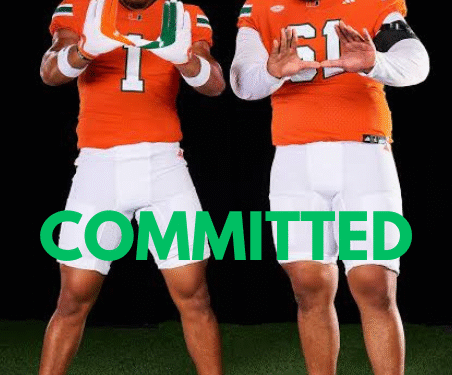 2 Twins From American Commits to Miami Hurricane Over Georgia, Texas, Nebraska….
