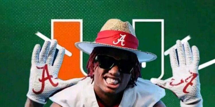 Breaking News: Five-Star WR Shocks Alabama With Decommit and Flips Commitment To Miami Hurricanes Over Tennessee and Georgia…