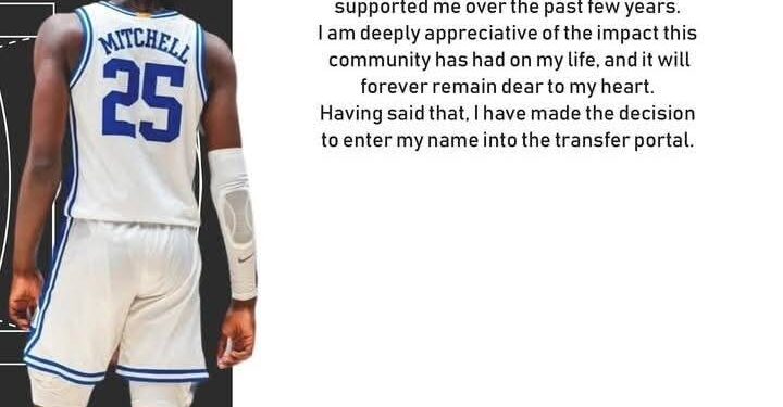 “Unexpected Departure: Inside the Startling Reasons Behind Mark Mitchell’s Decision to Transfer, Duke’s Star Forward”