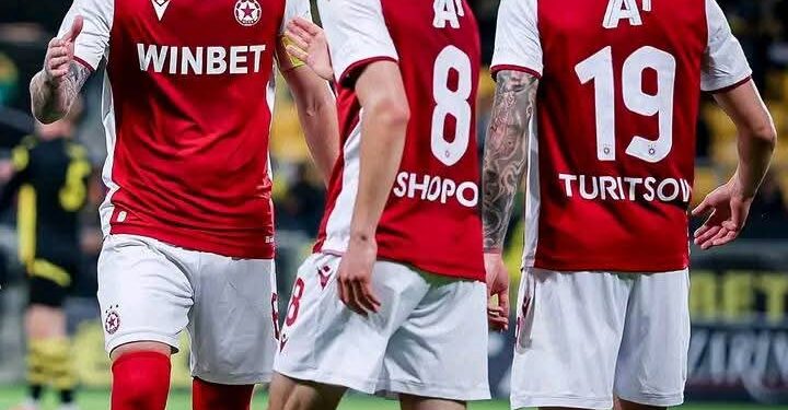 ЦСКА победи Ботев Пд с 4:0 като гост в мач от последния кръг на плейофите в групата на Конферентната лига в Първа лига.