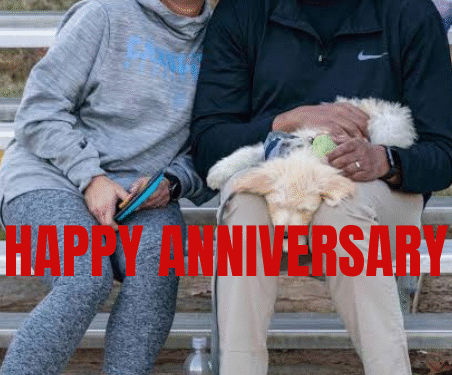 HAPPY ANNIVERSARY — North Carolina Coach Hubert Davis and Wife Leslie, Celebrate 26th Wedding Anniversary! I Will Grow Older With You! Together Forever, Stronger Than Ever! Happy 26th Anniversary!💙