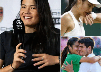 “Locker Room Bombshell: Fans Divided as Emma Raducanu Admits Carlos Alcaraz Waited to Hug Her After Crushing Canada Open Loss—