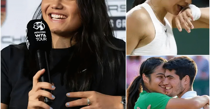 “Locker Room Bombshell: Fans Divided as Emma Raducanu Admits Carlos Alcaraz Waited to Hug Her After Crushing Canada Open Loss—