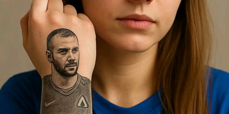 Фенска отдаденост: Млада привърженичка на Левски показа впечатляваща татуировка на Майкон По време на….